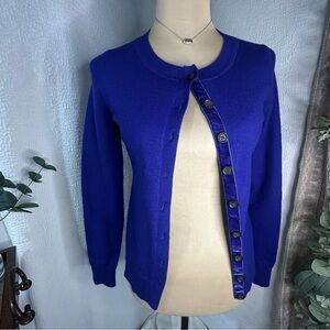 Banana Republic Merino Wool Vivid purple Cardigan Sweater XS